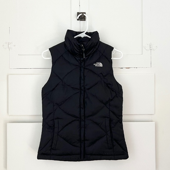 The North Face Women's 550 Black Goose Down Puffer Vest Full Zip Size XS - Picture 1 of 6